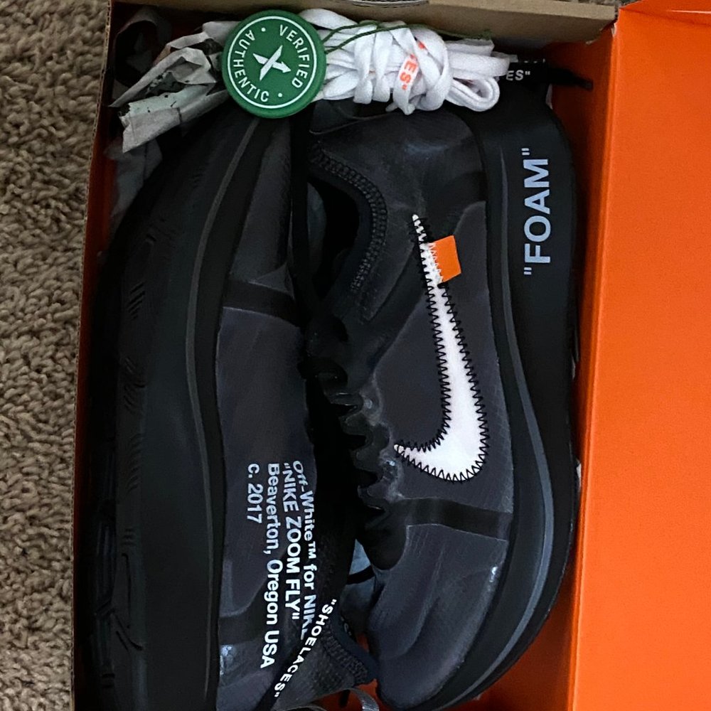 Nike Zoom Fly Off-White Black Silver